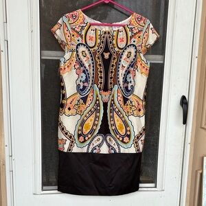 J. Taylor Vibrant Paisley Print Mini Dress
